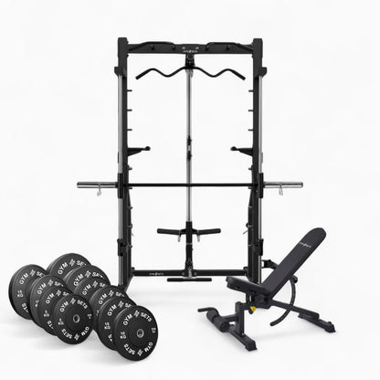 Semi Commercial Power Rack with Smith Machine & Cable System